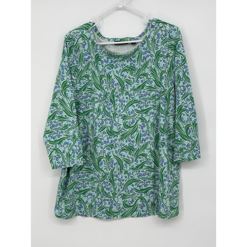 Susan Graver Women's 3/4 Sleeve Top XL